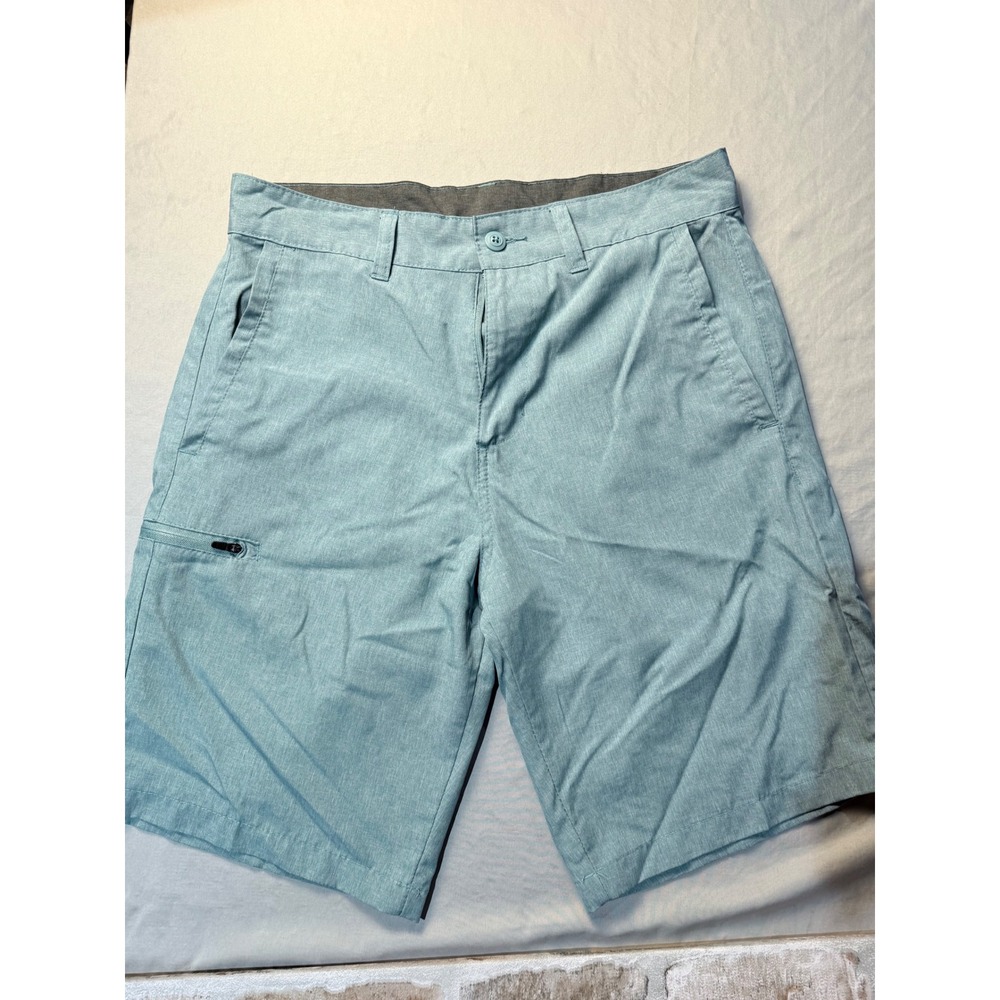 Burnside Mens Hybrid Shorts Light Blue Heathered‎ Walk Shorts Size 32 Quick Dry